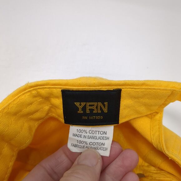 Slippery Slideback Hat Yellow One Size Adjustable Embroidered 6 Panel Cotton YRN - Picture 8 of 8